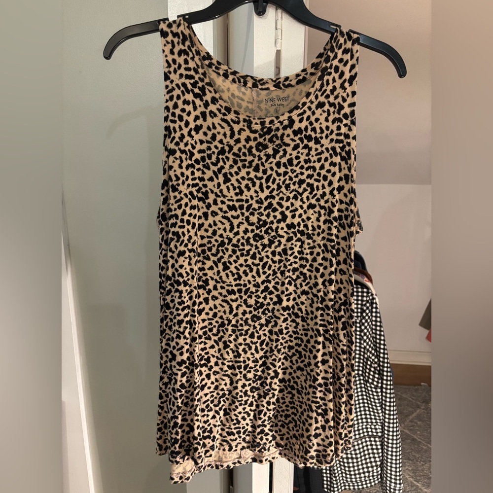 Nine West Animal Print Soft Spun Top
